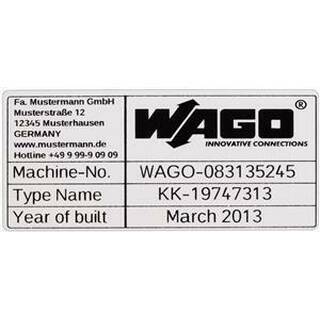 Wago Typenschild 210-804 44x99mm silber unbedruckt