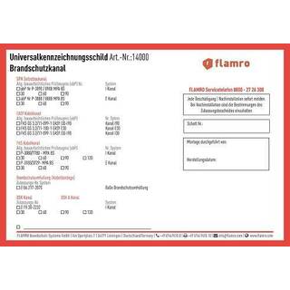 Flamro / b.i.o. Brandschutz Kennzeichnungsschild 14000 universal